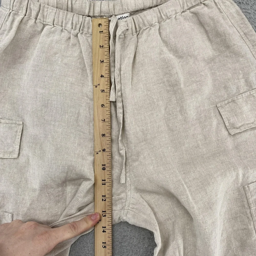 Reformation Cargo Pants Womens Medium Ethan 100% Linen Wide Leg Baggy Capsule